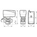 Трехходовой зонный клапан Afriso AZV643 DN20, G1", kvs 8, 230В АС 2 точки, с кабелем