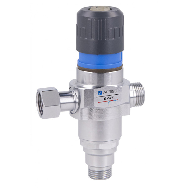 Клапан протиожеговый Afriso ATM112, DN10, 2xG3/8", 1x гайка G3/8", 30-50 °С, Kvs 0,35 м3/ч