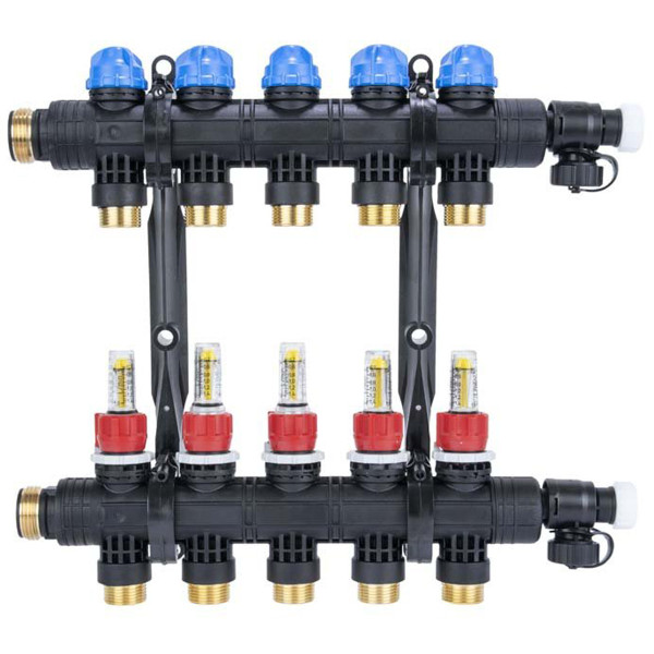 Колектор Afriso ProCalida EF1 K 5 контурів, G1", 0,2-1,6 л/хв