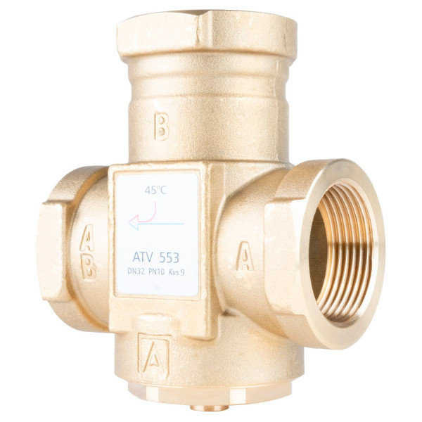 Термический клапан Afriso ATV 553, DN32, Rp 1 1/4" 45 °C Kvs 12