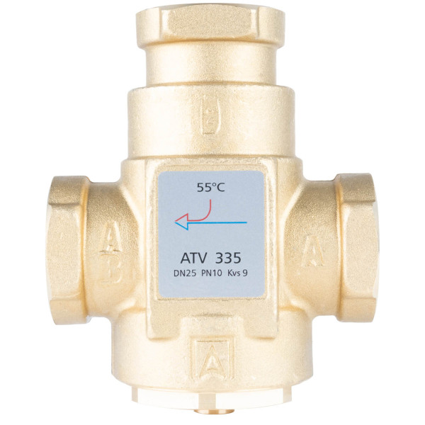 Термічний клапан Afriso ATV 335, DN25, Rp 1", Kvs 9, номінальна температура 55 °C