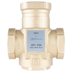 Термический клапан Afriso ATV 554, DN32, Rp 1 1/4" Kvs 12,номинальная температура 50 °C