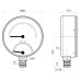 Термоманометр Afriso ТМ80 0-10 бар, 20-120 °C, радиальный, с монтажным клапаном R1/2"