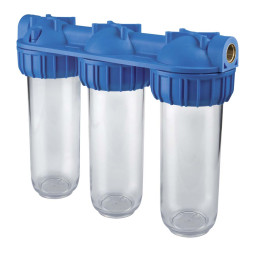 Фильтр-колба TRIPLEX PLUS 3P 1 ″ (латунь) 10 ″ (сениор) BFO SX 45°C 8 bar Atlas Filtri Italia s.rl.