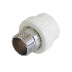 Муфта PP-R комбінована Berke Plastik ЗР 25x3/4" біла