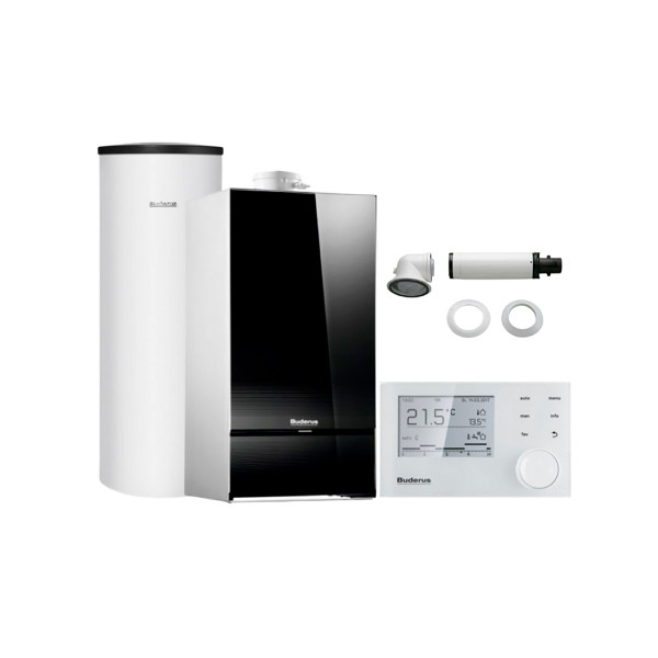Пакетна пропозиція Buderus Logapak Plus GB172i 24 бак непрямого нагріву SU160/5W, RC310 / FC Set60 C13x чорний