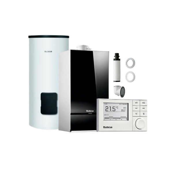 Пакетное предложение Buderus Logapak Plus GB172i 24 бивалентный бак SM300/5W, RC310 / FC Set60 C13x черный