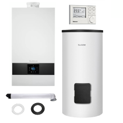 Пакетное предложение: Logamax plus GB122i-24 T, бак косвенного нагрева SU300/5W, система управления RC310, система дымоудаления