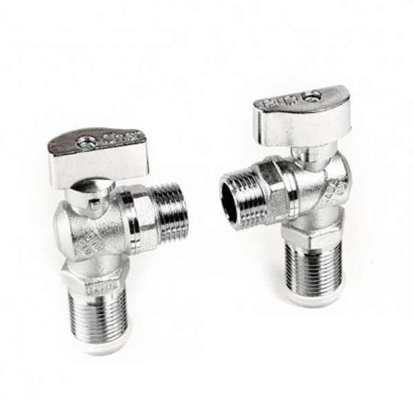 Кран кутовий приборний вентильний Cherbros 3/4"х1/2" без накладки                                                                             