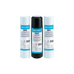 Комплект картриджів Ecosoft 1-2-3 для фільтрів зворотного осмосу