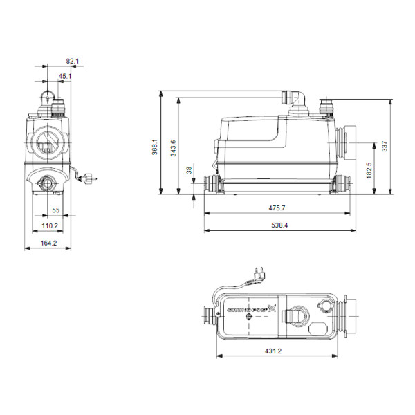 Канализационная установка Sololift 2 CWC-3 GRUNDFOS