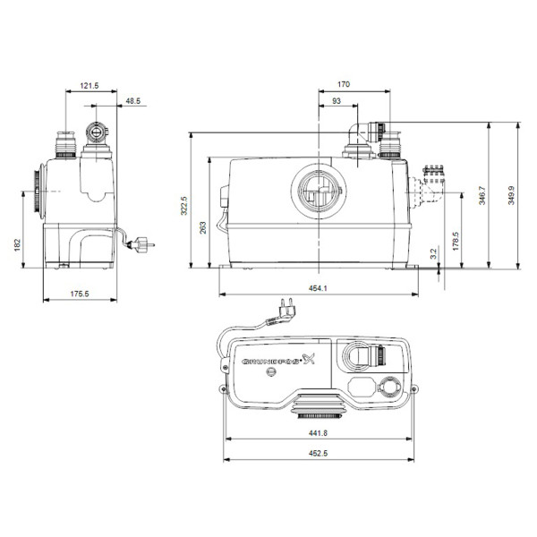 Канализационная установка GRUNDFOS Sololift 2 WC-1