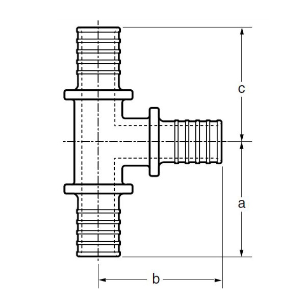 Тройник редукционный Heat-PEX 20x16x20 мм
