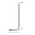 Трубка Г-образная для подключения радиаторов Heat-PEX F&E Ø16х15 L=250