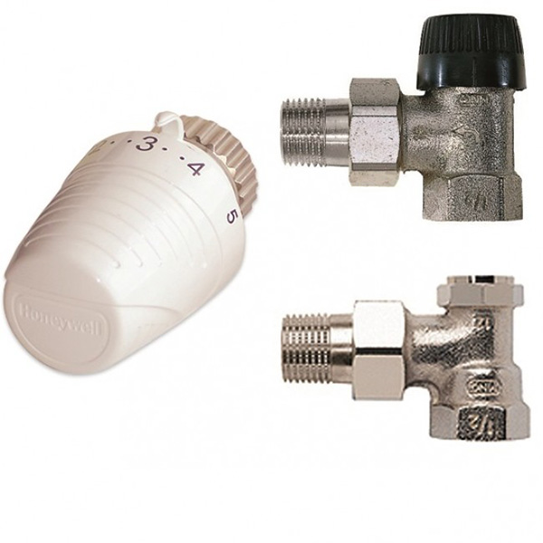 Комплект термостатический Honeywell VTL320EA15, угловой 1/2"