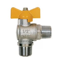 Газовый угловой шаровой кран Itap 1/2" 