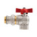 Кран шаровой с американкой Itap Ideal 3/4", угловой ВН, красный