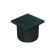Однокорпусный трап МСН с выпуском DN110, сухим сифоном Neptune, решеткой F из нержавеющей стали с покрытием черного цвета 122х122х1,5 мм