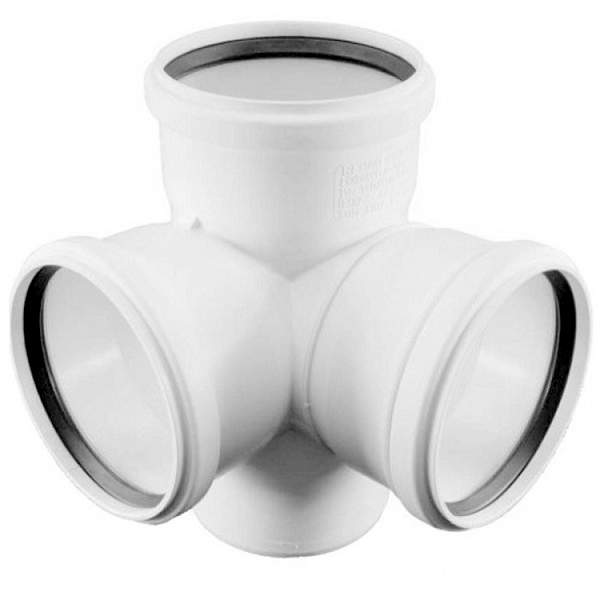 Крестовина двухплоскостная Rehau Raupiano Plus 110х110х110 мм 87°