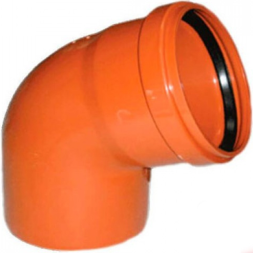 Колено (наружная канализация) Ø200 67° PVC (Ral 8023) REDI s.p.a.