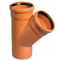 Редукционный тройник (наружная канализация) Ø315/250 45° PVC (Ral 8023) REDI s.p.a.