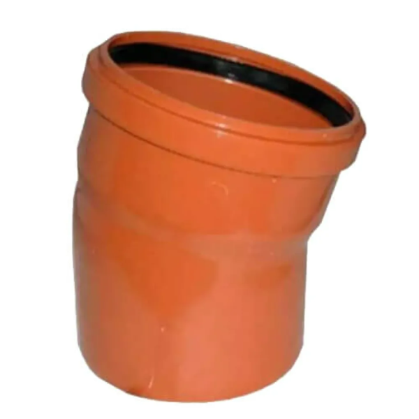 Колено (наружная канализация) Ø160 15° PVC (Ral 8023) REDI s.p.a.