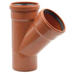 Тройник (наружная канализация) Ø110/110 45° PVC (Ral 8023) REDI s.p.a.