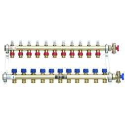 Коллектор распределительный Rehau Rautherm S на 11 контуров 3/4" HKV-D 11, с расходомером