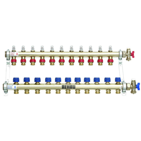 Колектор розподільний Rehau Rautherm S на 11 контурів 3/4 "HKV-D 11, з витратоміром