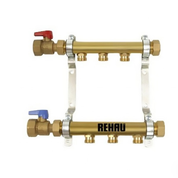 Коллектор распределительный Rehau Rautherm S на 3 контура 3/4" HKV 3