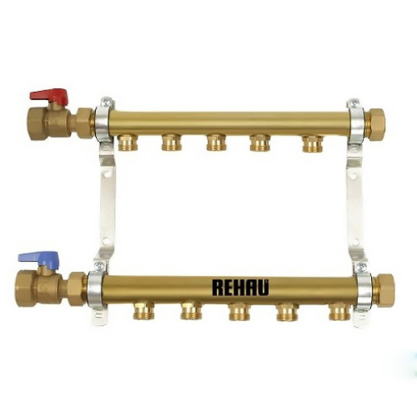 Коллектор распределительный Rehau Rautherm S на 5 контура 3/4" HKV 5