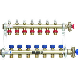 Коллектор распределительный Rehau Rautherm S на 7 контуров 3/4" HKV-D 7, с расходомером
