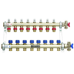 Коллектор распределительный Rehau Rautherm S на 8 контуров 3/4" HKV-D 8, с расходомером