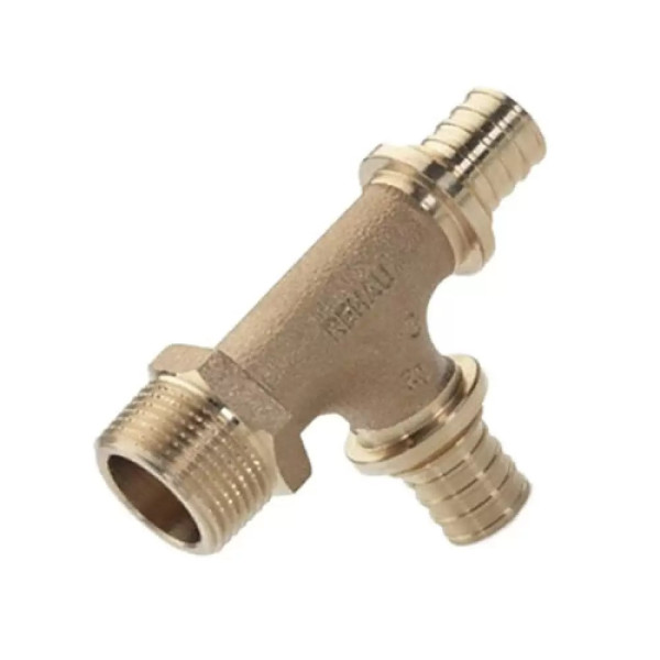 Тройник Rehau RAUTITAN RX+ (красная латунь) 16 – 16 - R 1/2