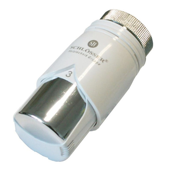 Термоголовка Schlosser Diamant Plus SH, белый-хром