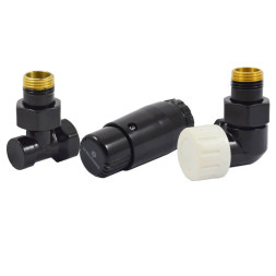 Комплект термостатический Schlosser Standard MINI осевой правый GZ1/2xGW1/2 черный