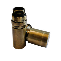 Клапан с ручной регулировкой Schlosser Combi Plus осевой правый GZ1/2x15mm Cu античная латунь