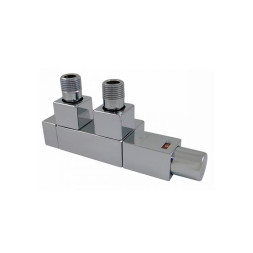 Комплект Schlosser Duo-plex Square угловой правый GZ1/2x15mm Cu сатин