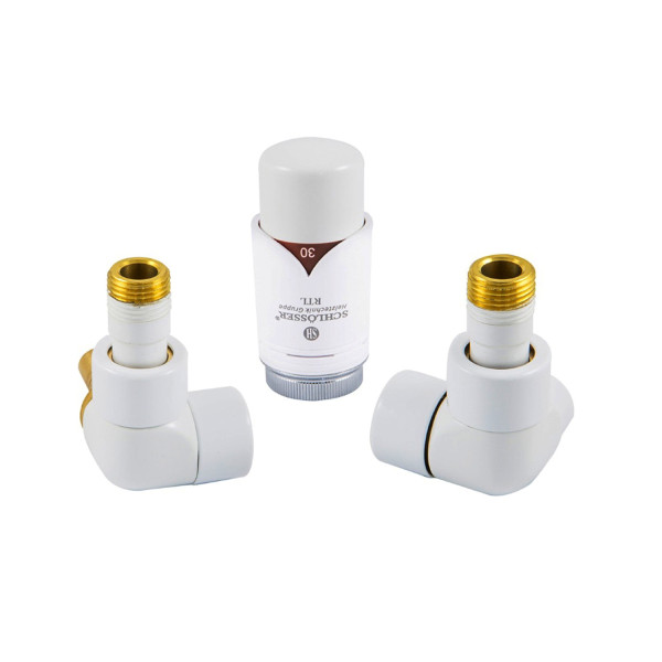 Комплект Schlosser RTL LUX осевой левый GZ1/2x15mm Cu белый