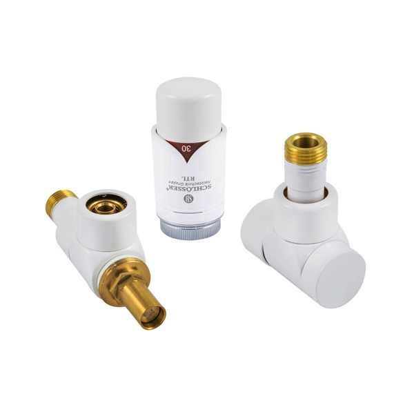 Комплект Schlosser RTL LUX угловой GZ1/2 x 16x2mm PEX белый