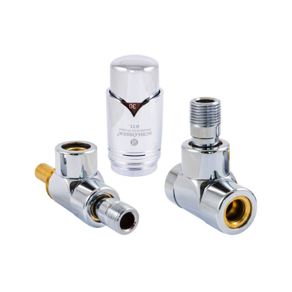 Комплект Schlosser RTL LUX угловой GZ1/2 x 16x2mm PEX хром