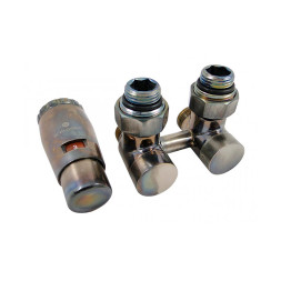 Комплект эксклюзивных узлов Schlosser угловой GZ3/4 x M22х1,5 термоголовка Mini, 2 шт ниппеля, Technoline