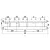 Коллектор Termojet К52В125(200) 72 kW, без изоляции, 5+1 контуров, выходы вверх