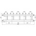 Коллектор Termojet К52В125(240) 105 kW, без изоляции, 5+1 контуров, выходы вверх