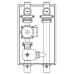 Насосная группа Termojet НГ-52 1 1/4" со смешивающим узлом, без изоляции, под насос с базой 180 мм