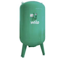 Расширительный бак Wilo-U 1000/16, 1000 л, 16 бар, вертикальный, сменная мембрана, зеленый цвет
