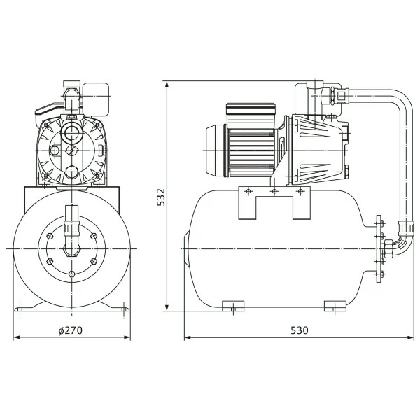 Насосна станція Wilo INITIAL JET SYSTEM 3-4-22