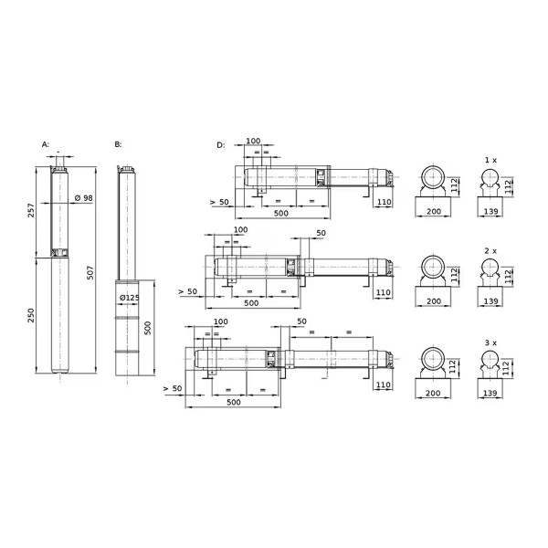 Скважинный многоступенчатый насос Wilo TWU4-0405-EM-C