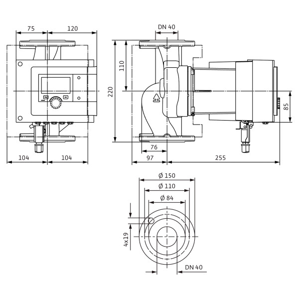 Циркуляційний насос Wilo Stratos MAXO 40/0,5-4 PN6/10-R7