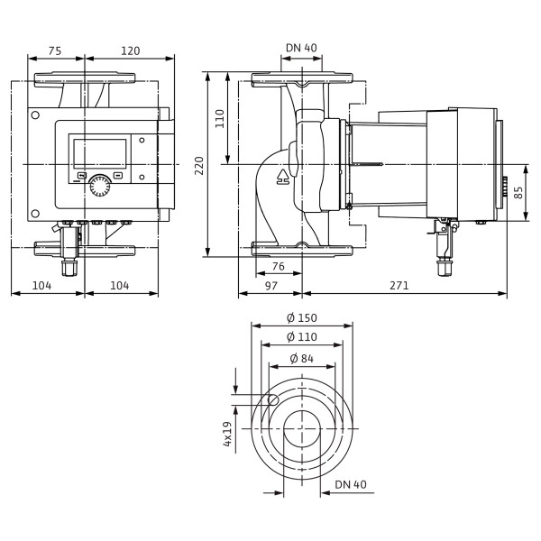 Циркуляційний насос Wilo Stratos MAXO 40/0,5-8 PN16